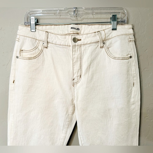 𝅺ROLLA'S Jeans Dallas Low Bootcut Lowrise Slim White SZ 29 NEW! - Picture 5 of 16